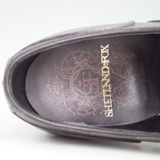 未使用★シェットランドフォックス SIZE 8【定価￥46,440-★ストレートチップ/073F SF】カーフ/黒/メンズ/Shetlandfox★e251