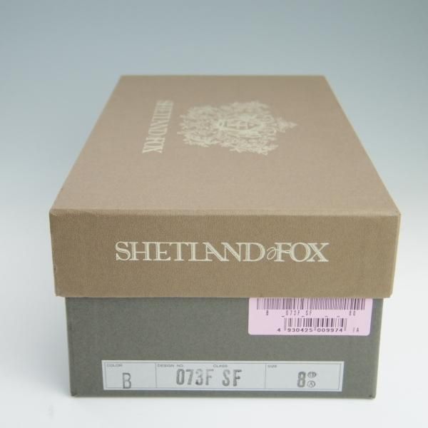 未使用★シェットランドフォックス SIZE 8【定価￥46,440-★ストレートチップ/073F SF】カーフ/黒/メンズ/Shetlandfox★e251