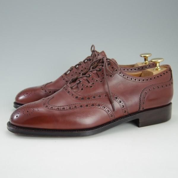極上★(スペイン製)YANKO/ヤンコ SIZE 25【グッドイヤーウェルテッド製法★ギリーシューズ】31111/フルブローグ/赤茶/メンズ★e255