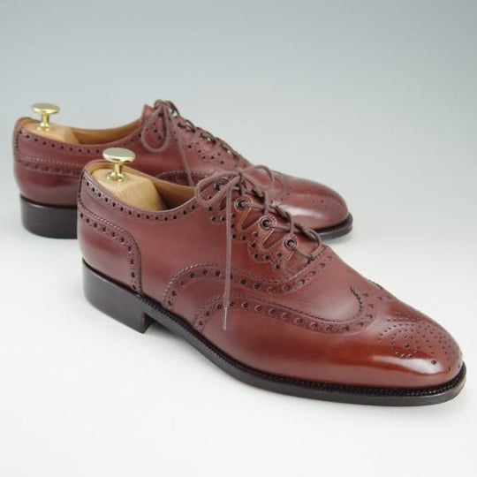 極上★(スペイン製)YANKO/ヤンコ SIZE 25【グッドイヤーウェルテッド製法★ギリーシューズ】31111/フルブローグ/赤茶/メンズ★e255