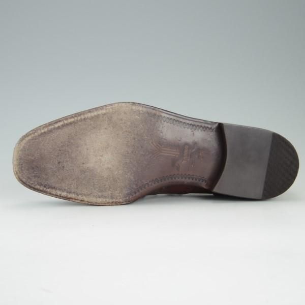 極上★(スペイン製)YANKO/ヤンコ SIZE 25【グッドイヤーウェルテッド製法★ギリーシューズ】31111/フルブローグ/赤茶/メンズ★e255