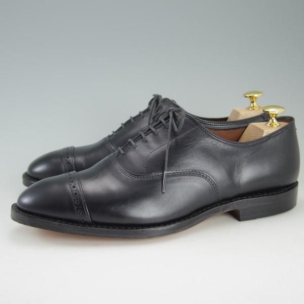 ほぼ未使用★(米)アレンエドモンズ 7.5EE【定価￥74,520-★パンチドキャップトゥ/Fifth Avenue】カーフ/黒/メンズ/ALLEN EDMONDS★e256
