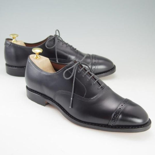 ほぼ未使用★(米)アレンエドモンズ 7.5EE【定価￥74,520-★パンチドキャップトゥ/Fifth Avenue】カーフ/黒/メンズ/ALLEN EDMONDS★e256