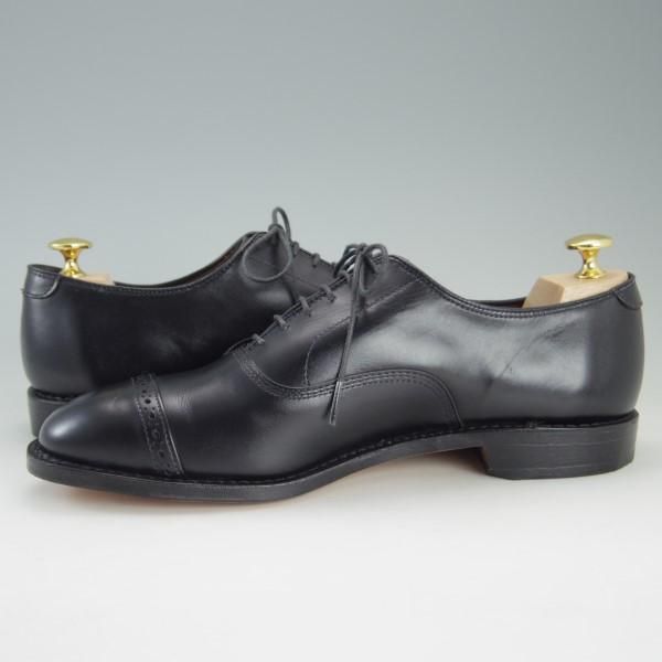 ほぼ未使用★(米)アレンエドモンズ 7.5EE【定価￥74,520-★パンチドキャップトゥ/Fifth Avenue】カーフ/黒/メンズ/ALLEN EDMONDS★e256