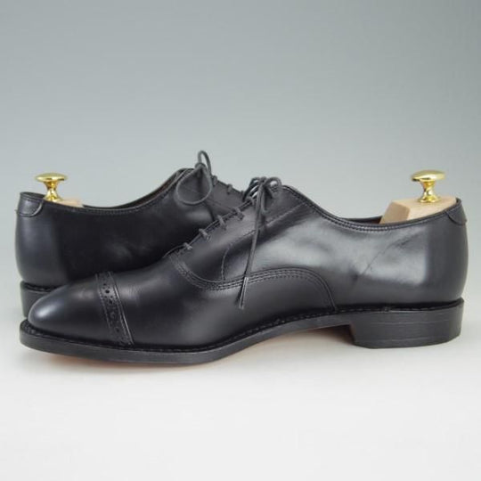 ほぼ未使用★(米)アレンエドモンズ 7.5EE【定価￥74,520-★パンチドキャップトゥ/Fifth Avenue】カーフ/黒/メンズ/ALLEN EDMONDS★e256