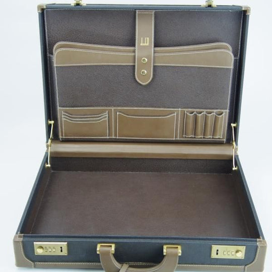 ★ダンヒル/dunhill【定価10万円以上★アタッシュケース】メンズ/ビジネス/バッグ/ブリーフケース/茶×濃茶★N5455