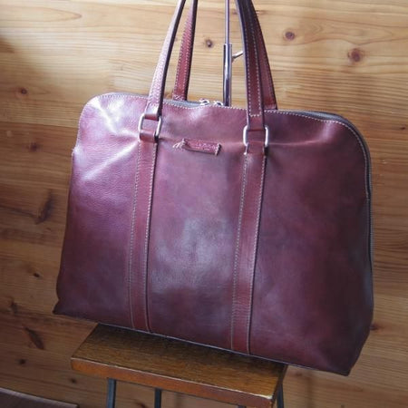 ★(伊)ダニエル&ボブ【★TOMORROWLAND別注/レザー/トートバッグ】メンズ/ビジネス/バッグ/茶/トゥモローランド/Daniel&Bob★N5460