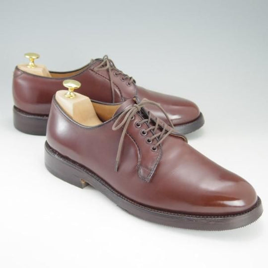 美品★オールデン 7.5E【貴重★ブルックスブラザーズ別注/Brooks Brothers】バリーラスト/00070/プレーントゥ/カーフ/茶/Alden★e259
