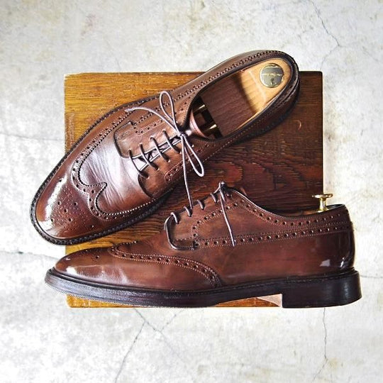 ★チャーチ 80F/UK8【定価￥101,520-★GRAFTON/173ラスト】グラフトン/4都市ロゴ/フルブローグ/カーフ/茶/メンズ/Church's★e261