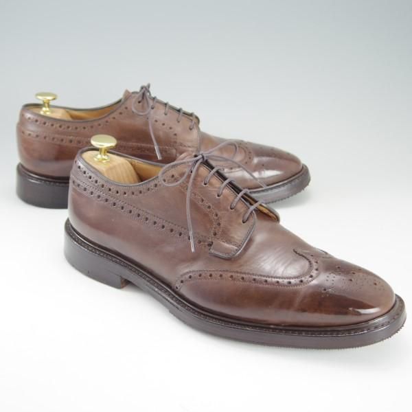 ★チャーチ 80F/UK8【定価￥101,520-★GRAFTON/173ラスト】グラフトン/4都市ロゴ/フルブローグ/カーフ/茶/メンズ/Church's★e261
