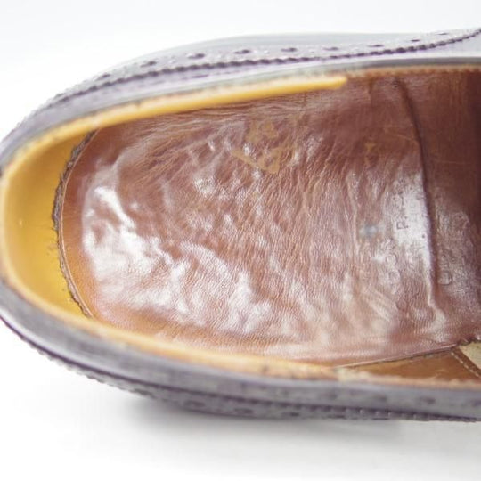 ★チャーチ 80F/UK8【旧チャーチ★73ラスト/3都市ロゴ】セミブローグ/カーフ/黒/メンズ/Church's★e262