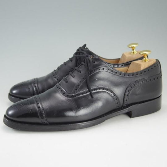 ★チャーチ 75F/UK7.5【定価￥89,640-★ディプロマット/DIPLOMAT】173ラスト/4都市ロゴ/セミブローグ/カーフ/黒/メンズ/Church's★e263