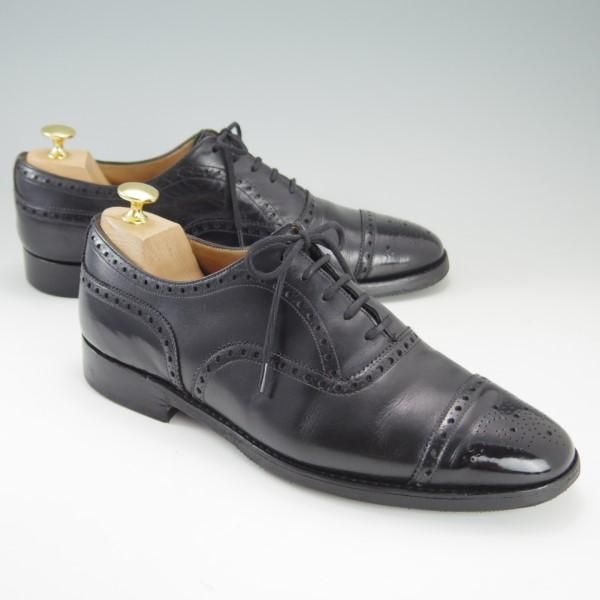 ★チャーチ 75F/UK7.5【定価￥89,640-★ディプロマット/DIPLOMAT】173ラスト/4都市ロゴ/セミブローグ/カーフ/黒/メンズ/Church's★e263