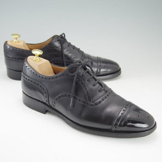 ★チャーチ 75F/UK7.5【定価￥89,640-★ディプロマット/DIPLOMAT】173ラスト/4都市ロゴ/セミブローグ/カーフ/黒/メンズ/Church's★e263