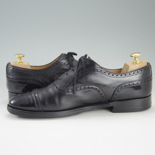 ★チャーチ 75F/UK7.5【定価￥89,640-★ディプロマット/DIPLOMAT】173ラスト/4都市ロゴ/セミブローグ/カーフ/黒/メンズ/Church's★e263