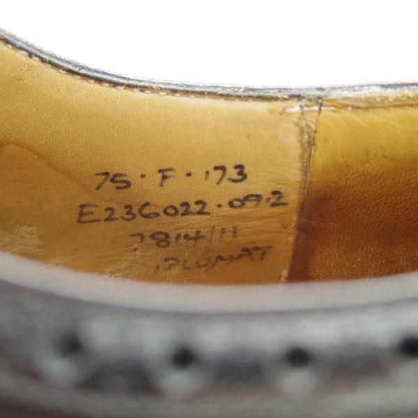 ★チャーチ 75F/UK7.5【定価￥89,640-★ディプロマット/DIPLOMAT】173ラスト/4都市ロゴ/セミブローグ/カーフ/黒/メンズ/Church's★e263