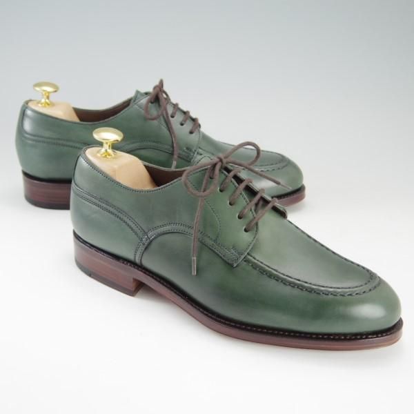 新品★(スペイン製)カルミナ SIZE 5.5【★トレーディングポスト別注/Trading Post】724/Uチップ/ベガノカーフ/緑/メンズ/CARMINA★e264