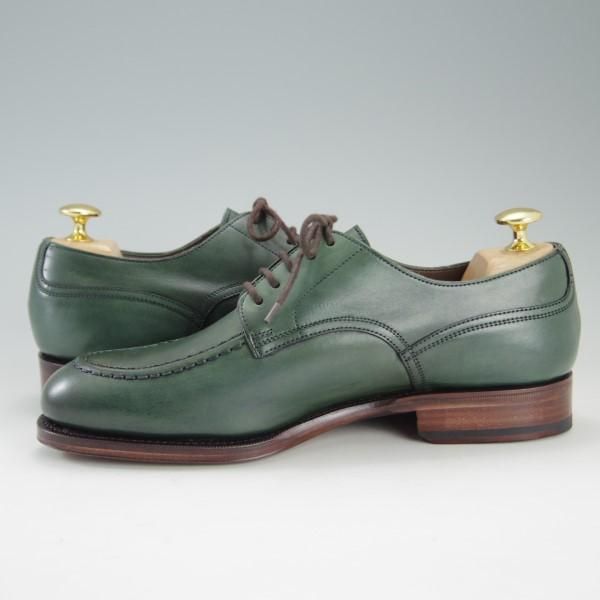 新品★(スペイン製)カルミナ SIZE 5.5【★トレーディングポスト別注/Trading Post】724/Uチップ/ベガノカーフ/緑/メンズ/CARMINA★e264