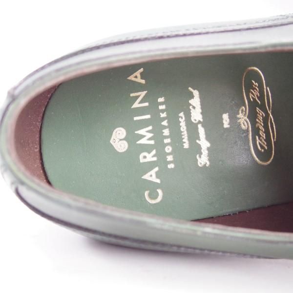 新品★(スペイン製)カルミナ SIZE 5.5【★トレーディングポスト別注/Trading Post】724/Uチップ/ベガノカーフ/緑/メンズ/CARMINA★e264