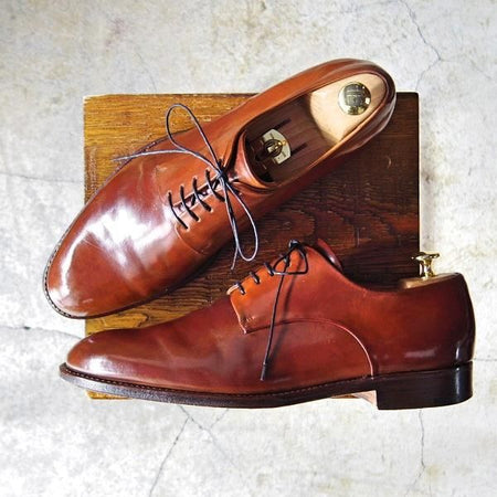 極上★(伊)ジンターラ SIZE 10【貴重★マホガニー系/コードバン/(英)Asprey London別注】アスプレイ/Zintala(Silvano Lattanzi)★e265