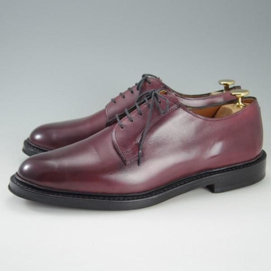 美品★(米)アレンエドモンズ 9D【定番★プレーントゥ/Leeds2.0】ダービー/カーフ/OXBLOOD/赤茶/ALLEN EDMONDS★e266