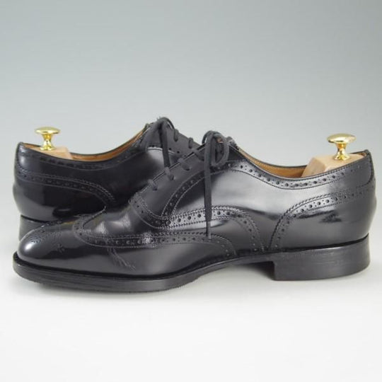 極上★チャーチ 80G/UK8【旧チャーチ★ブックバインダーカーフ/73ラスト】3都市ロゴ/フルブローグ/黒/メンズ/Church's★e269