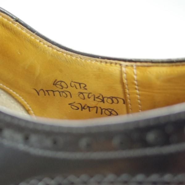 極上★チャーチ 80G/UK8【旧チャーチ★ブックバインダーカーフ/73ラスト】3都市ロゴ/フルブローグ/黒/メンズ/Church's★e269