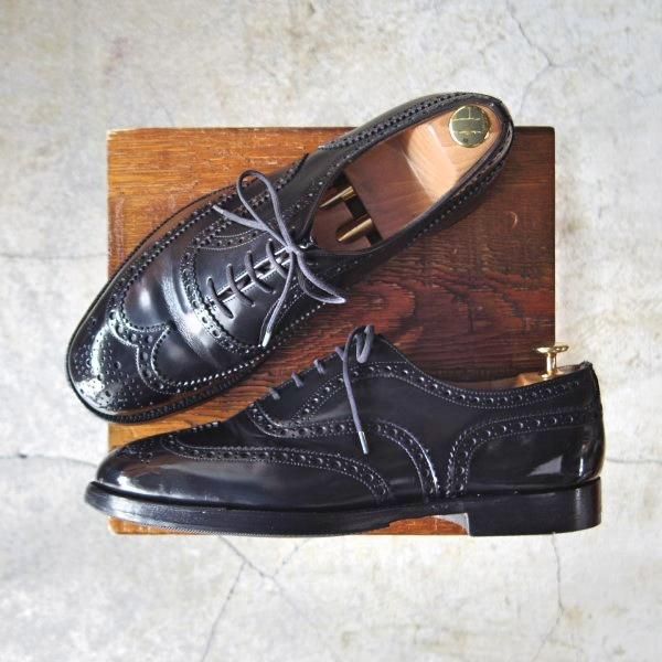 ★チャーチ 80G/UK8【定価￥95,040-★BURWOOD/バーウッド】81ラスト/ポリッシュドバインダーカーフ/黒/メンズ/Church's★e270