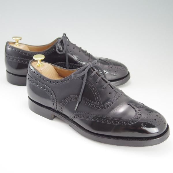 ★チャーチ 80G/UK8【定価￥95,040-★BURWOOD/バーウッド】81ラスト/ポリッシュドバインダーカーフ/黒/メンズ/Church's★e270