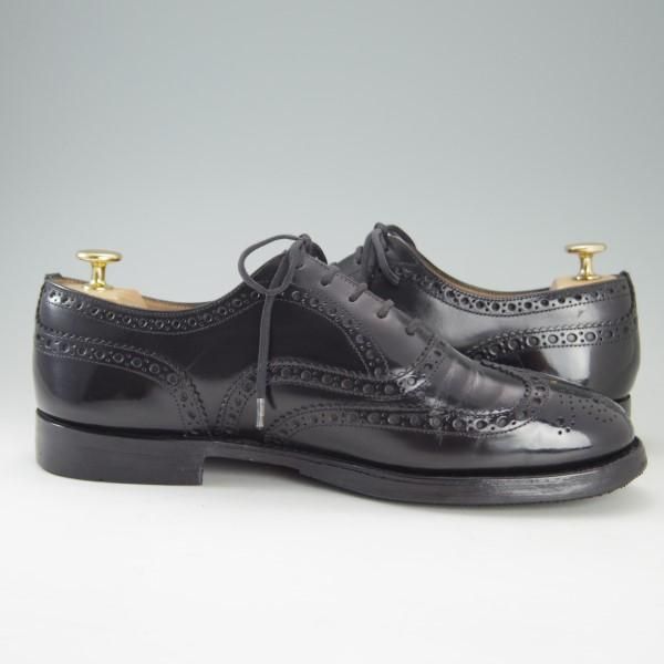 ★チャーチ 80G/UK8【定価￥95,040-★BURWOOD/バーウッド】81ラスト/ポリッシュドバインダーカーフ/黒/メンズ/Church's★e270
