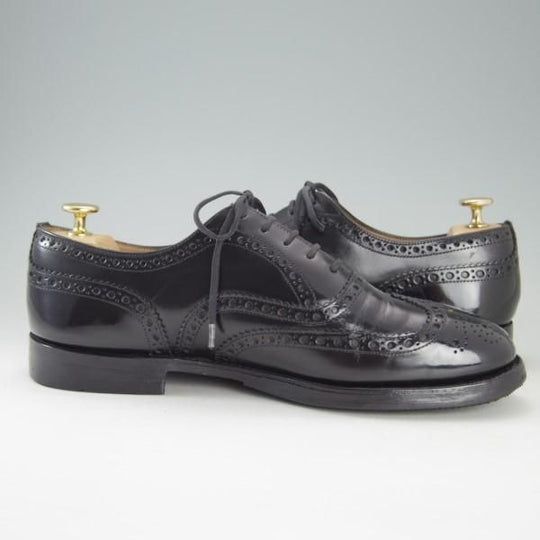 ★チャーチ 80G/UK8【定価￥95,040-★BURWOOD/バーウッド】81ラスト/ポリッシュドバインダーカーフ/黒/メンズ/Church's★e270
