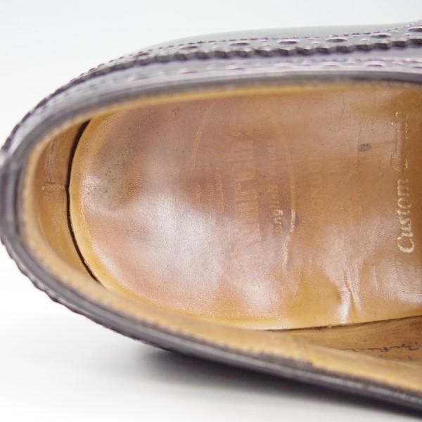 ★チャーチ 80G/UK8【定価￥95,040-★BURWOOD/バーウッド】81ラスト/ポリッシュドバインダーカーフ/黒/メンズ/Church's★e270