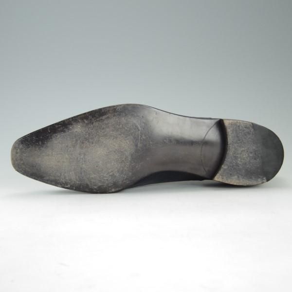 美品★LECOTT/レコット UK10程度【オーダー品★リザード革仕様】サイドエラスティック/紺/メンズ★e273