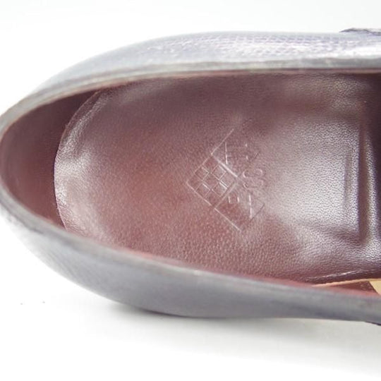 美品★LECOTT/レコット UK10程度【オーダー品★リザード革仕様】サイドエラスティック/紺/メンズ★e273