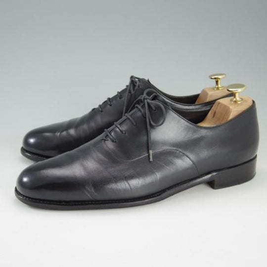 ★(伊)ジンターラ SIZE 7.5【貴重★ホールカット】カーフ/黒/メンズ/ZINTALA/シルバノ・ラッタンジ/Lattanzi★e275