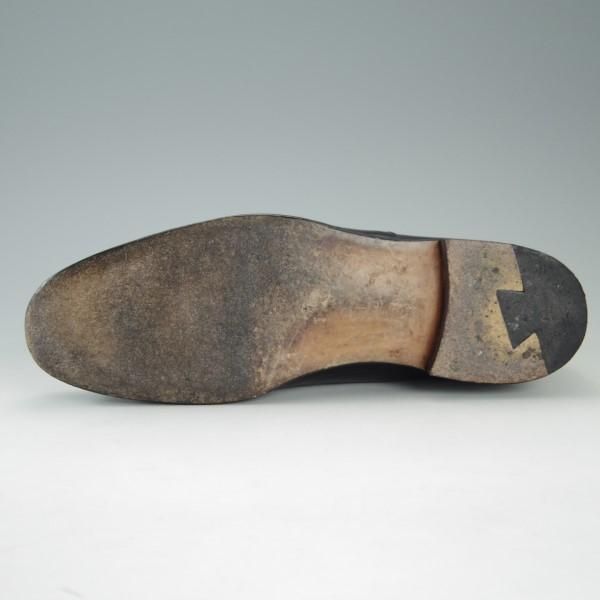 ★(伊)ジンターラ SIZE 7.5【貴重★ホールカット】カーフ/黒/メンズ/ZINTALA/シルバノ・ラッタンジ/Lattanzi★e275