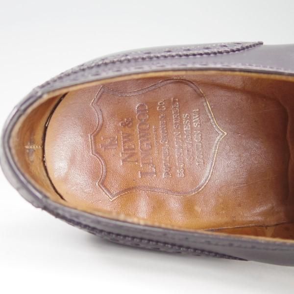 極上★クロケット&ジョーンズ 8E【貴重★(英)ニュー&リングウッド別注/New&Lingwood】フルブローグ/黒/メンズ/Crockett&Jones★e276