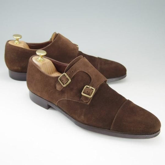 極上★クロケット&ジョーンズ 8.5D【モデル定価￥105,840-★ハンドグレードライン/REPTON】337ラスト/ダブルモンク/Crockett&Jones★e277