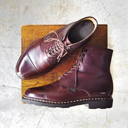 美品★パラブーツ SIZE 5【定価￥77,760-★ストレートチップ/ブーツ/NEUILLY】リスレザー/カフェ/CAFE/濃茶/メンズ/Paraboot★e278