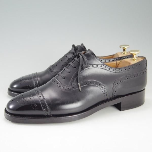 極上★J.M.ウェストン 8D【定価129,600-★セミブローグ/310/11ラスト】クラシックライン/カーフ/黒/メンズ/Weston/ウエストン★e280