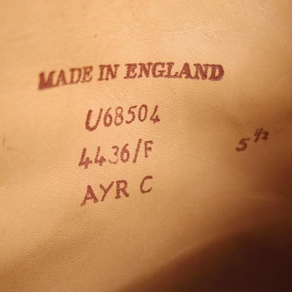 極美品★(英)チーニー 5.5F【定価￥74,520-★ヴェルトショーン製法/コマンドソール仕様】AYR C/プレーントゥ/ブーツ/赤茶/CHEANEY★e291