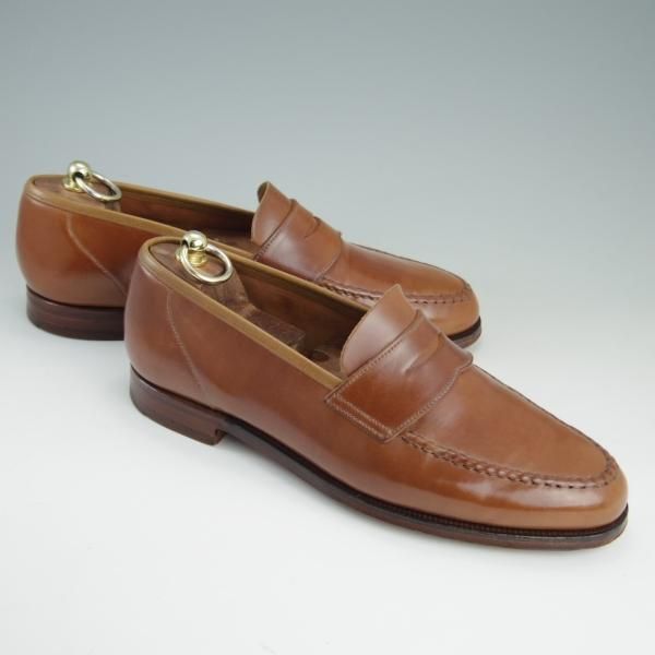極美品★クロケット&ジョーンズ 8E【貴重★ウイスキーコードバン仕様/HARVARD】314ラスト/コインローファー/Crockett&Jones★e295