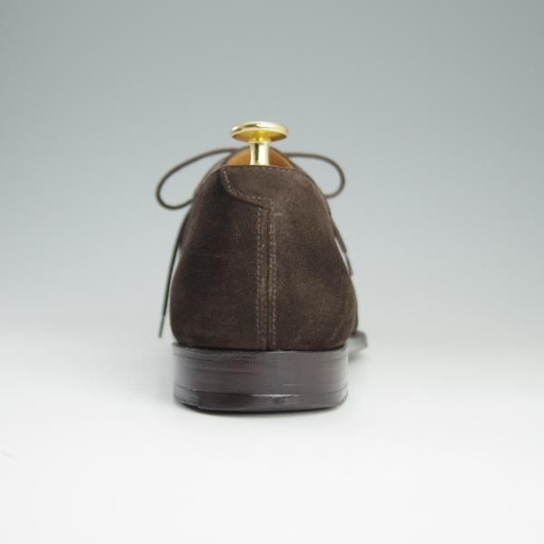 美品★クロケット&ジョーンズ 8D【★ハンドグレードライン/STANLEY】337ラスト/プレーントゥ/Vフロント/濃茶/メンズ/Crockett&Jones★e296