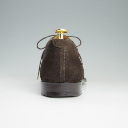 美品★クロケット&ジョーンズ 8D【★ハンドグレードライン/STANLEY】337ラスト/プレーントゥ/Vフロント/濃茶/メンズ/Crockett&Jones★e296