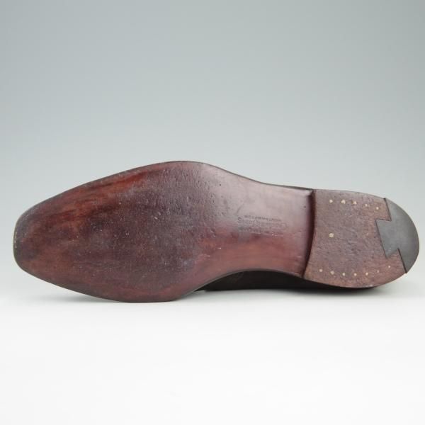 美品★クロケット&ジョーンズ 8D【★ハンドグレードライン/STANLEY】337ラスト/プレーントゥ/Vフロント/濃茶/メンズ/Crockett&Jones★e296