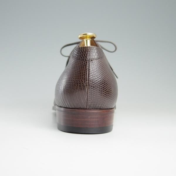 ほぼ未使用★LECOTT/レコット UK10程度【オーダー品★リザード革仕様】ストレートチップ/濃茶/メンズ★e298