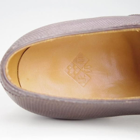 ほぼ未使用★LECOTT/レコット UK10程度【オーダー品★リザード革仕様】ストレートチップ/濃茶/メンズ★e298