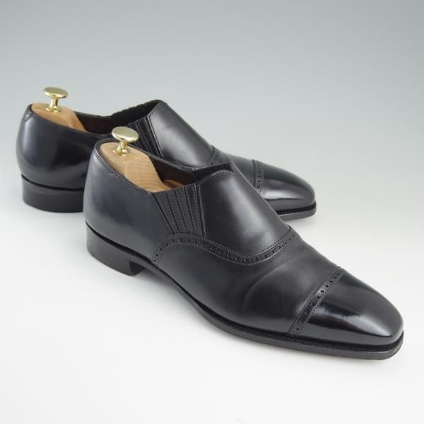 極上★クロケット&ジョーンズ 7E【貴重★(英)ジョージクレバリー別注/ハンドグレード】サイドエラスティック/黒/Crockett&Jones★e299