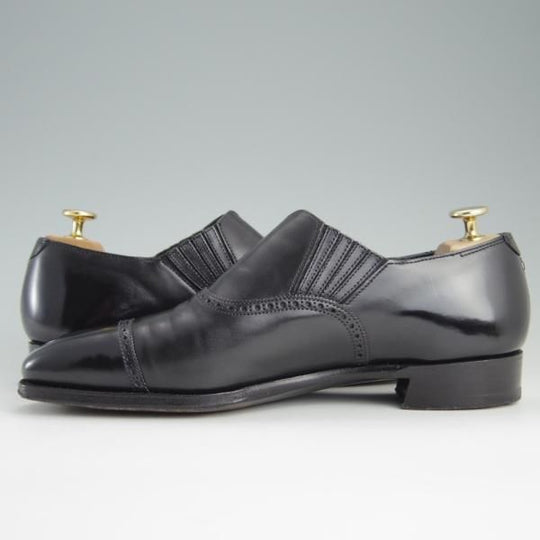 極上★クロケット&ジョーンズ 7E【貴重★(英)ジョージクレバリー別注/ハンドグレード】サイドエラスティック/黒/Crockett&Jones★e299