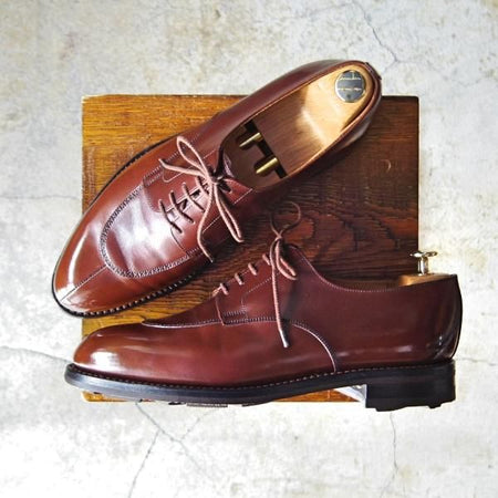 美品★J.M.ウェストン 8D【定価￥129,600-★スプリットトゥ・クラシックダービー/598】25ラスト/Uチップ/茶/Weston/ウエストン★e302